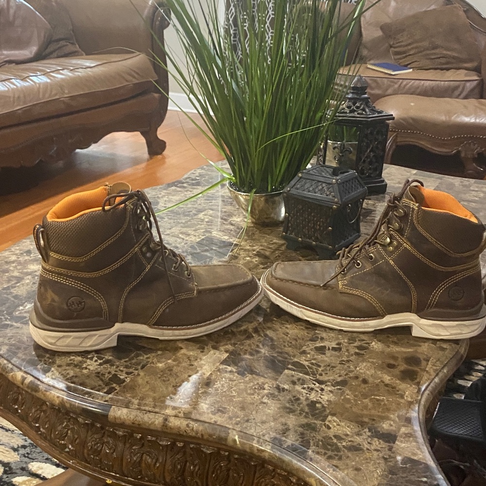Brown Leather Work Boots
